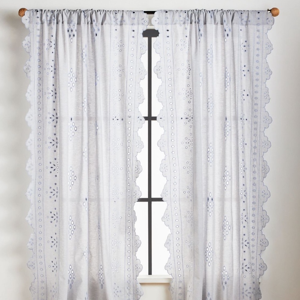 Pair of Anthropologie Freja Curtain Panels SOFT BLUE 50x84 new out of package